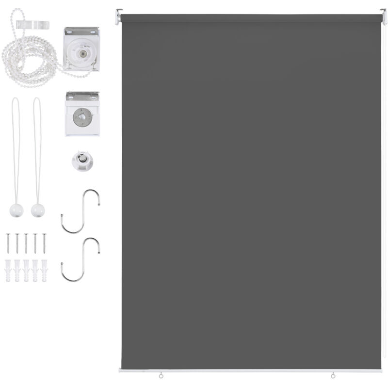 foto del prodotto swanew tenda verticale tenda da esterno per balcone tenda a rullo schermo retrattile da esterno protezione solare 140x140cm antracite