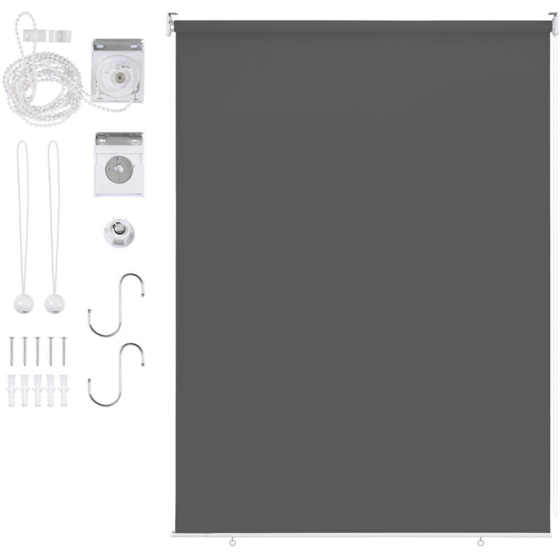 foto del prodotto swanew tenda verticale tenda da esterno per balcone tenda a rullo schermo retrattile da esterno protezione solare 180x140cm antracite