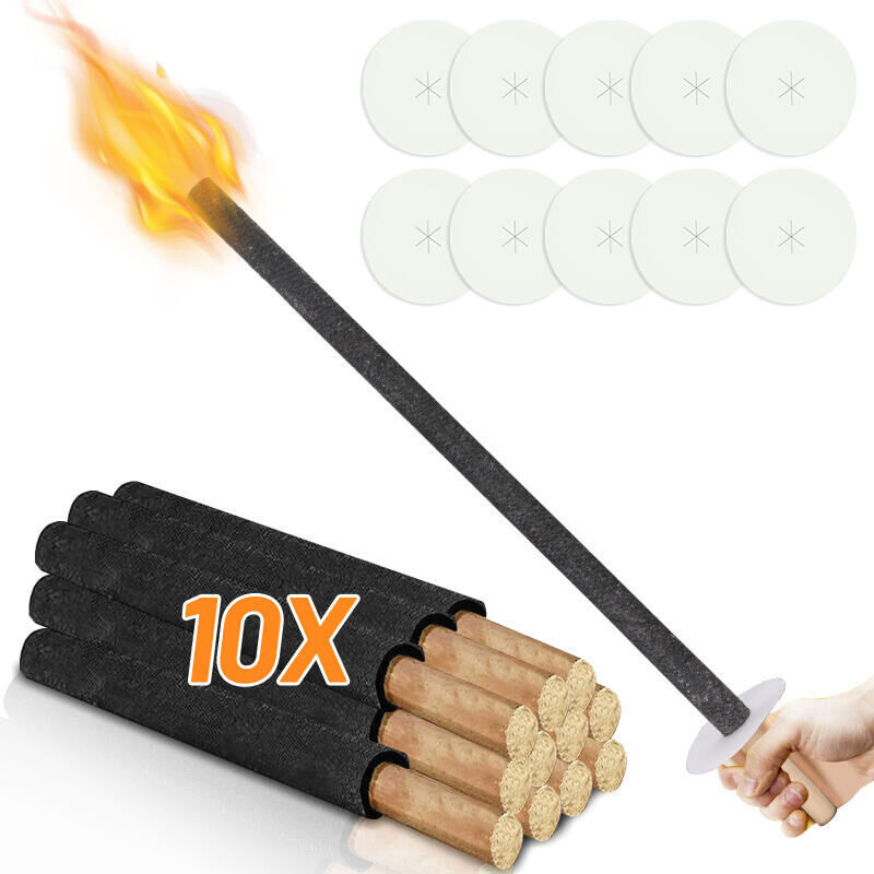 foto del prodotto swanew torce ad olio 10x torce tempo di combustione 100 min torce a cera torcia da giardino torcia a cera professionale