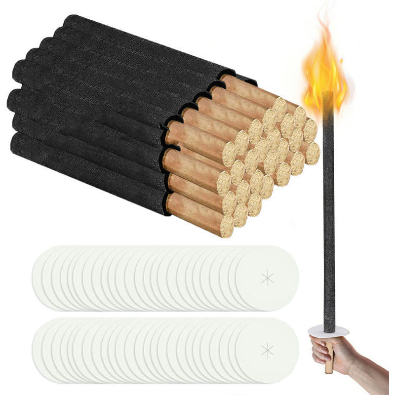 foto del prodotto swanew torce di cera da giardino torce di cera naturale con manico extra lungo. per pasqua.confezione da 100