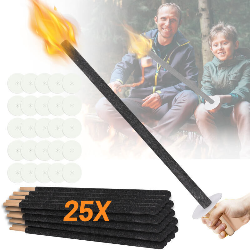 foto del prodotto swanew torce torce di cera torcia per feste 72 cm tempo di combustione 90 min. 25x