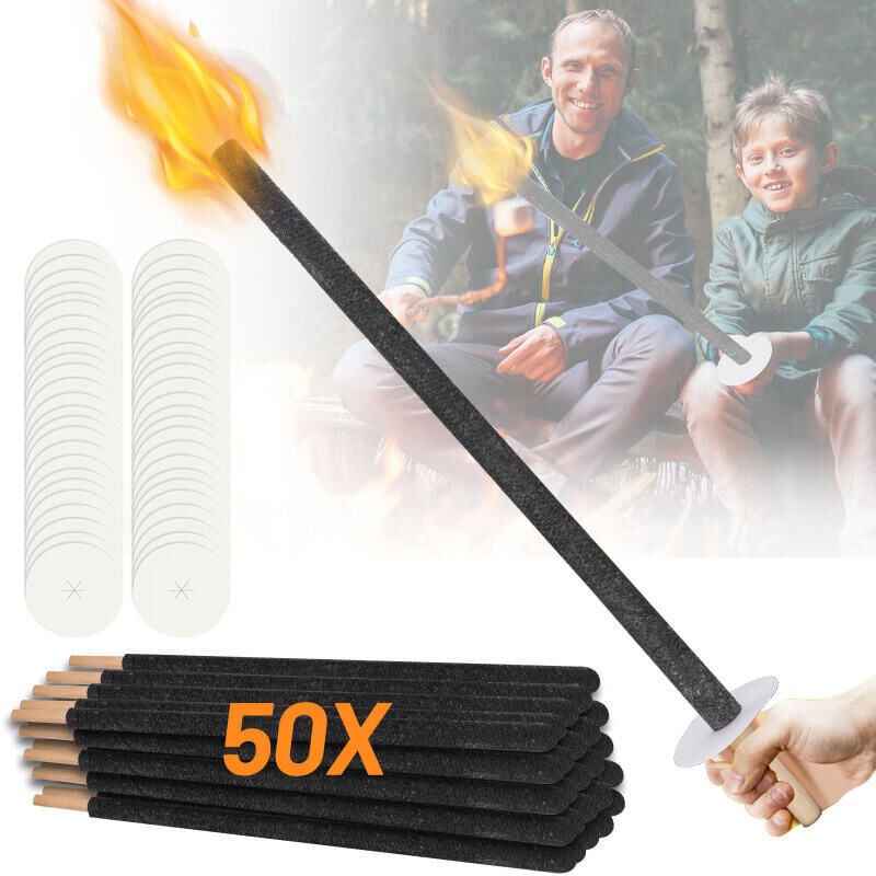 foto del prodotto swanew torce torce di cera torcia per feste 72 cm tempo di combustione 90 min. 50x