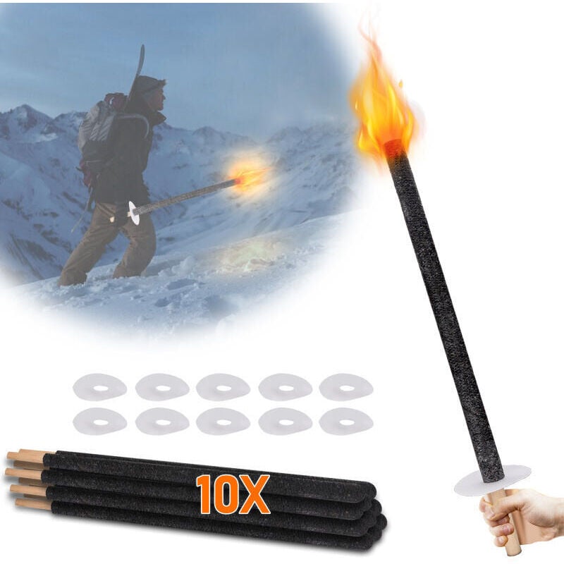 foto del prodotto swanew torcia da giardino. lampada a olio per esterni. confezione da 10. 42cm.45min