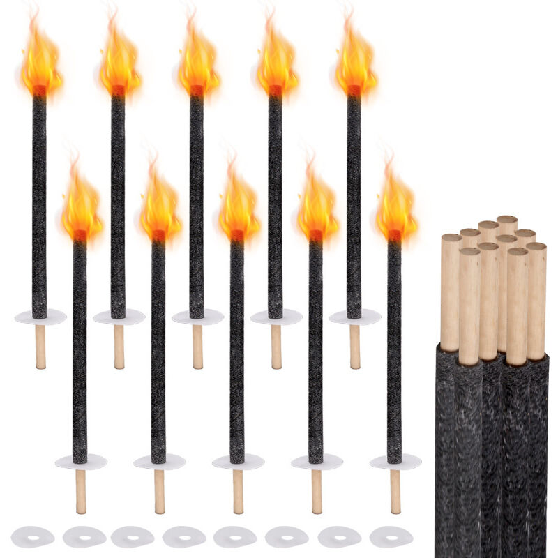 foto del prodotto swanew torcia da giardino. set di 10. lampada a olio per esterni.42cm
