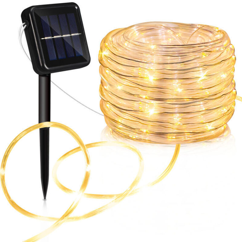 foto del prodotto swanew tubo flessibile per luce solare tubo flessibile per luce a led catena luminosa per esterni rete per luce bianca calda 20m