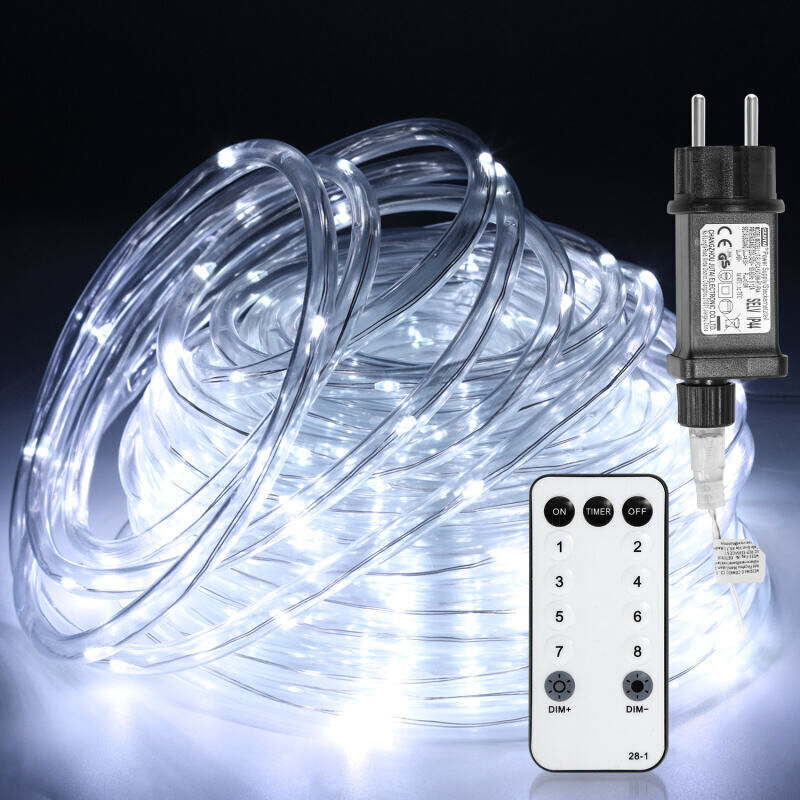 foto del prodotto swanew tubo luminoso a led. tubo luminoso a led per interni ed esterni per giardino. natale. matrimonio. festa. soggiorno. striscia luminosa a led