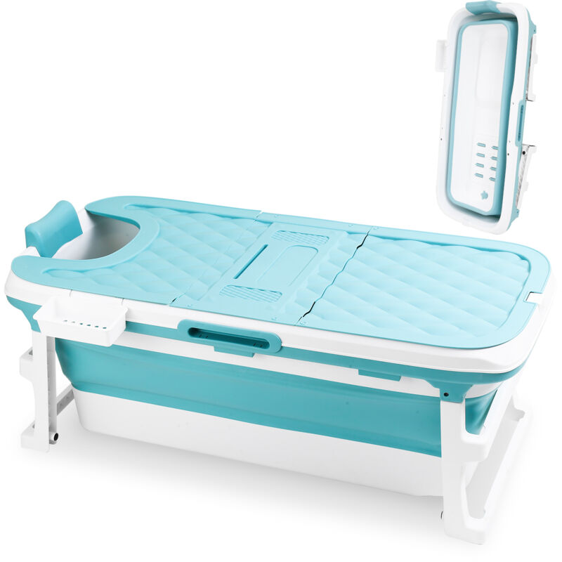 foto del prodotto swanew vasca da bagno portatile pieghevole pp tpe pieghevole con manico 132x60x50cm per bambini e adulti