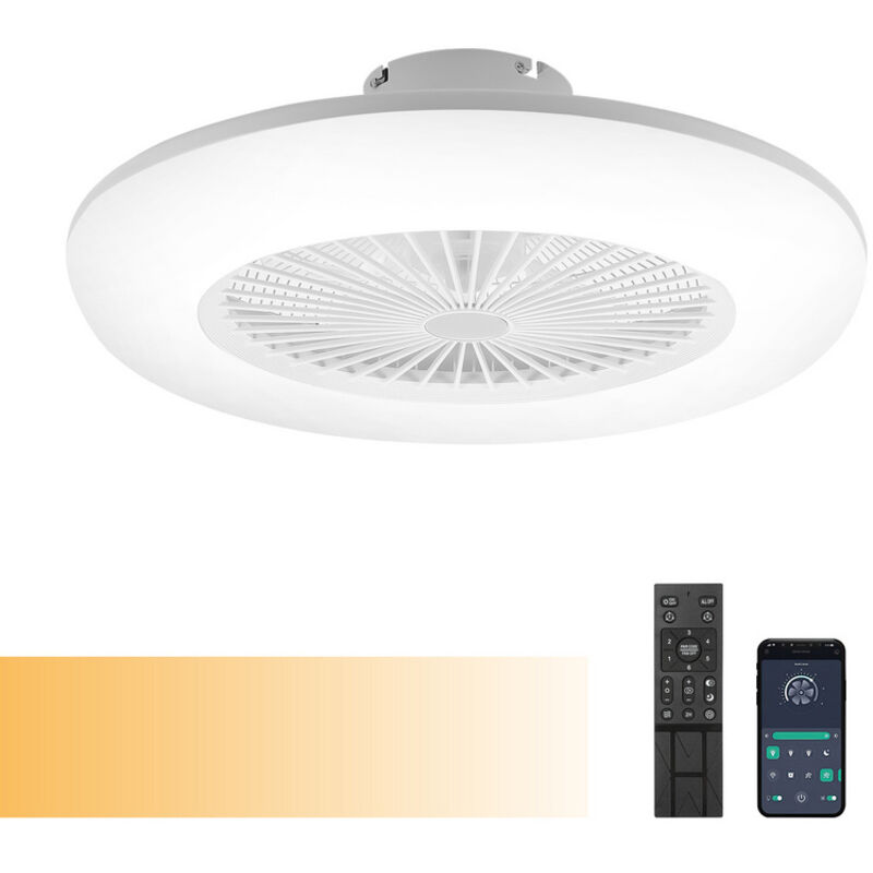 foto del prodotto swanew ventilatore a soffitto led con illuminazione e telecomando ventilatore dimmerabile 80w