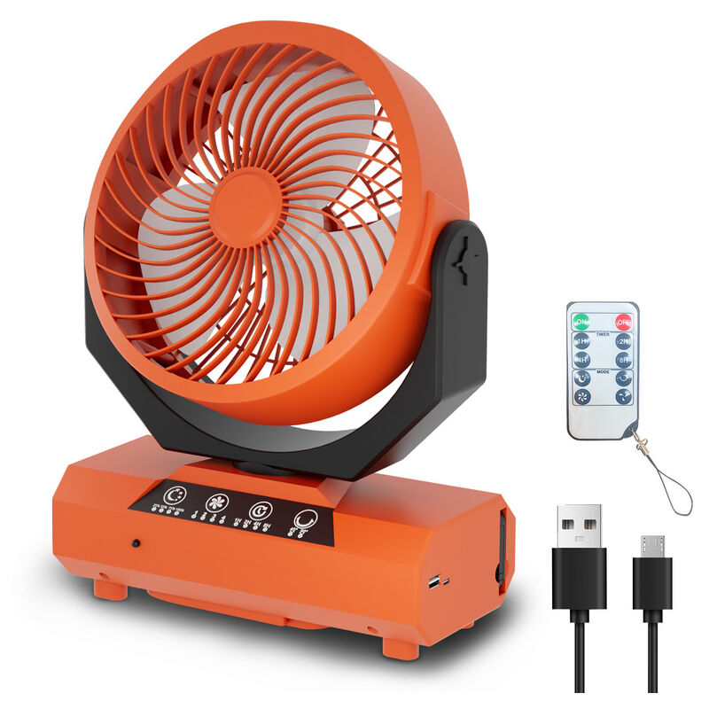 foto del prodotto swanew ventilatore da campeggio con led, 3 impostazioni di luminosit , 4 velocit , batteria 20000 mah, per casa ufficio auto e attivit all aperto,