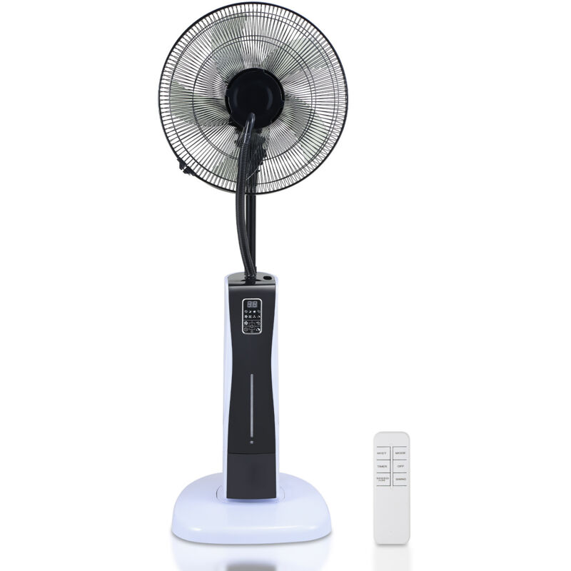 foto del prodotto swanew ventilatore ventilatore a piantana con telecomando e display a led timer. oscillazione silenziosa a 80 gradi 75 watt