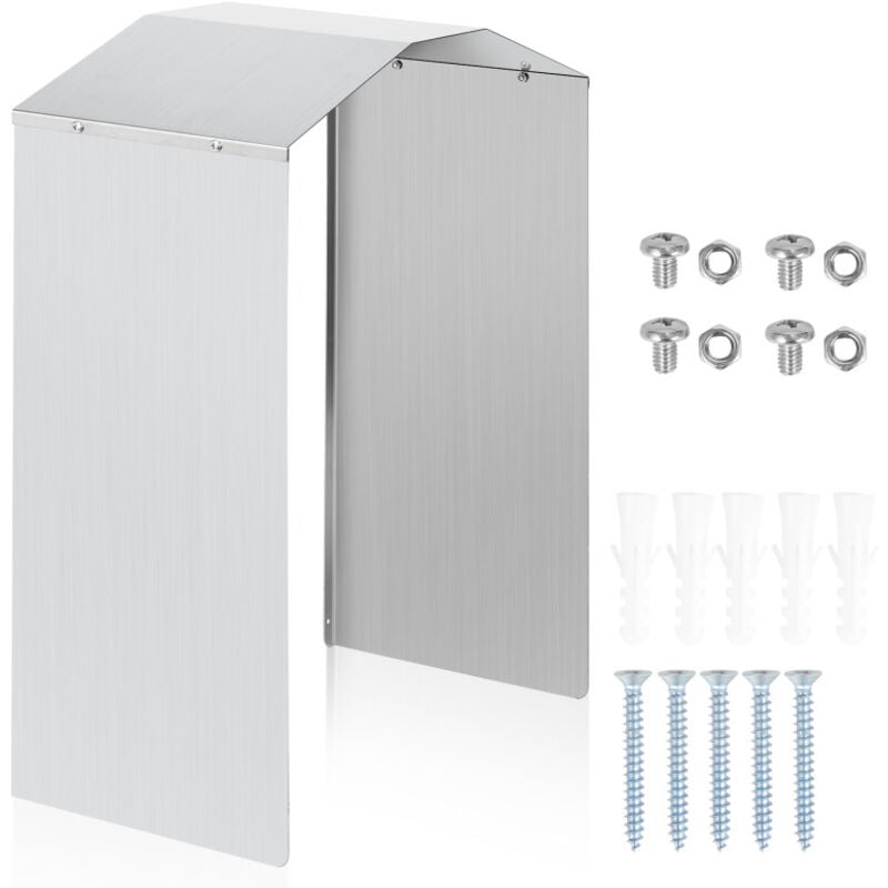 foto del prodotto swanew wallbox protezione dalle intemperie in acciaio inox con accessori per stazione di ricarica 45 x 40 x 20 cm