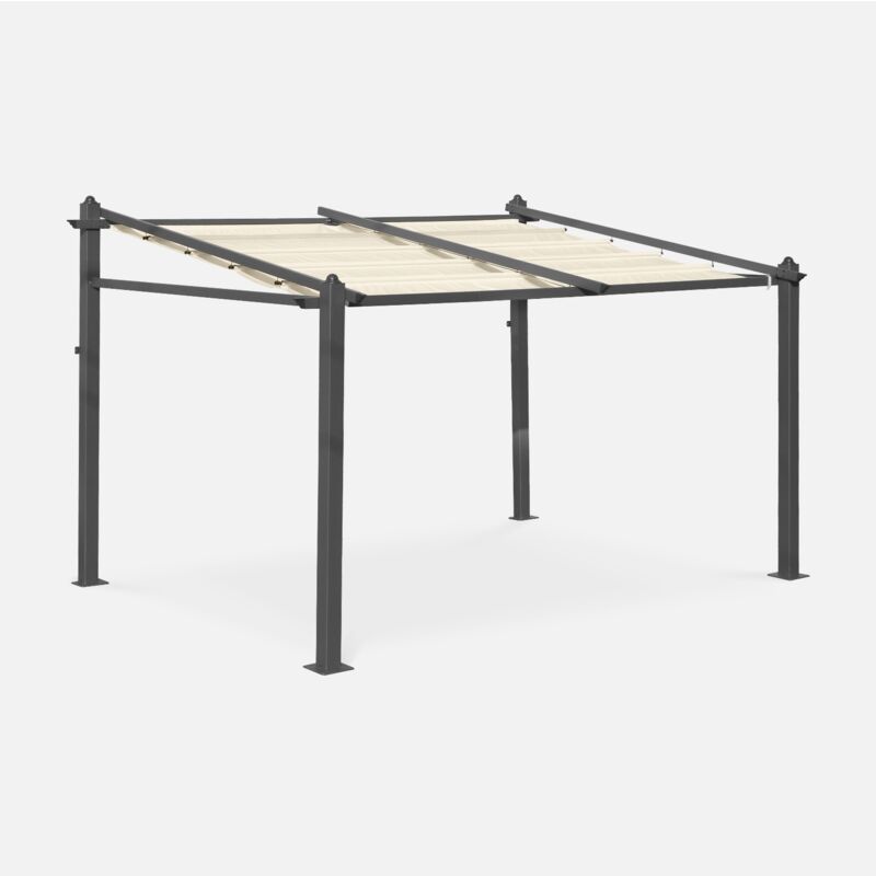 foto del prodotto sweeek 3x4m pergola in alluminio con copertura scorrevole