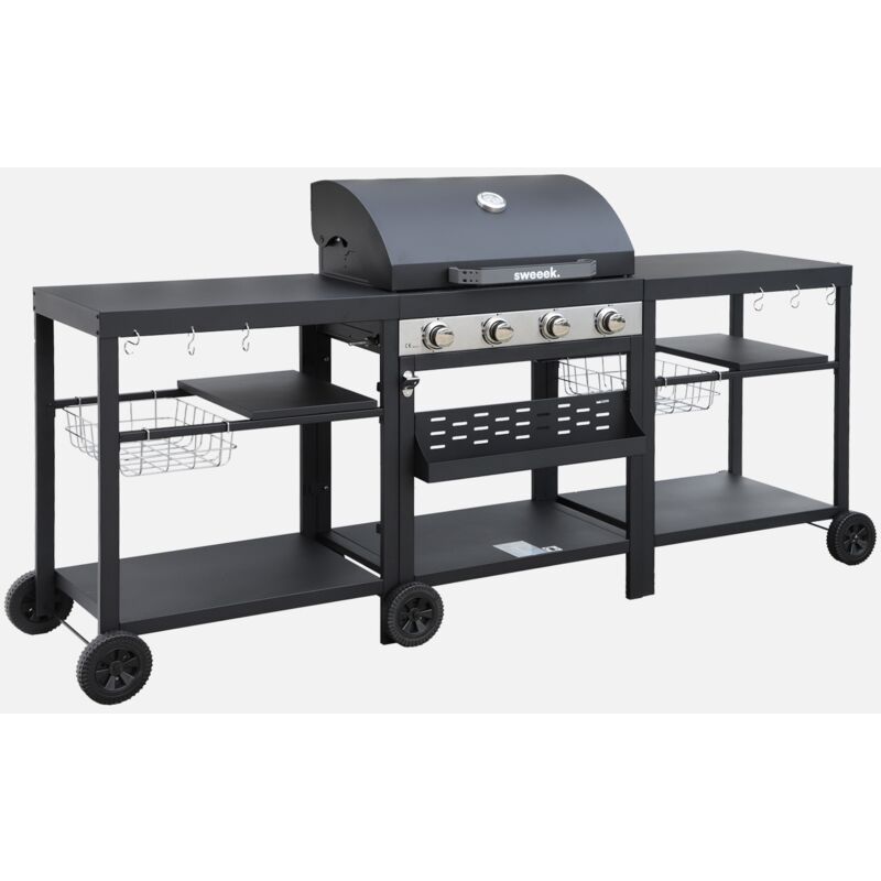 foto del prodotto sweeek barbecue a gas 4 bruciatori, cucina da esterno