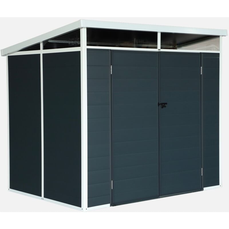 foto del prodotto sweeek casetta da giardino in plastica con struttura in alluminio, 4.55m 