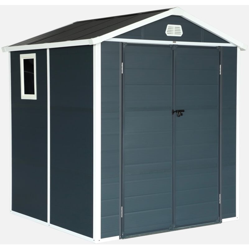 foto del prodotto sweeek casetta da giardino in plastica, struttura in alluminio, 3.65m 