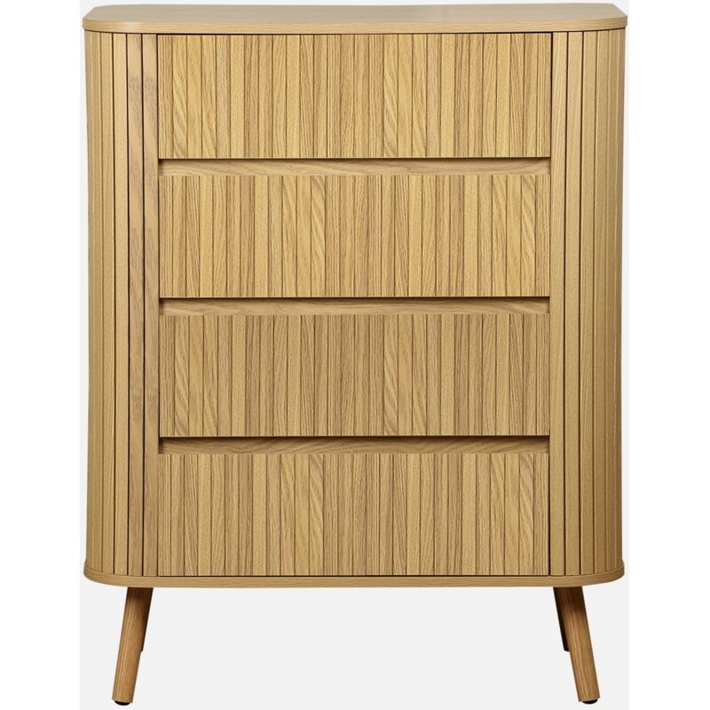 foto del prodotto sweeek - cassettiera decorazione striata 4 cassetti