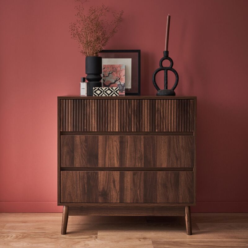 foto del prodotto sweeek cassettone effetto legno, 3 cassetti