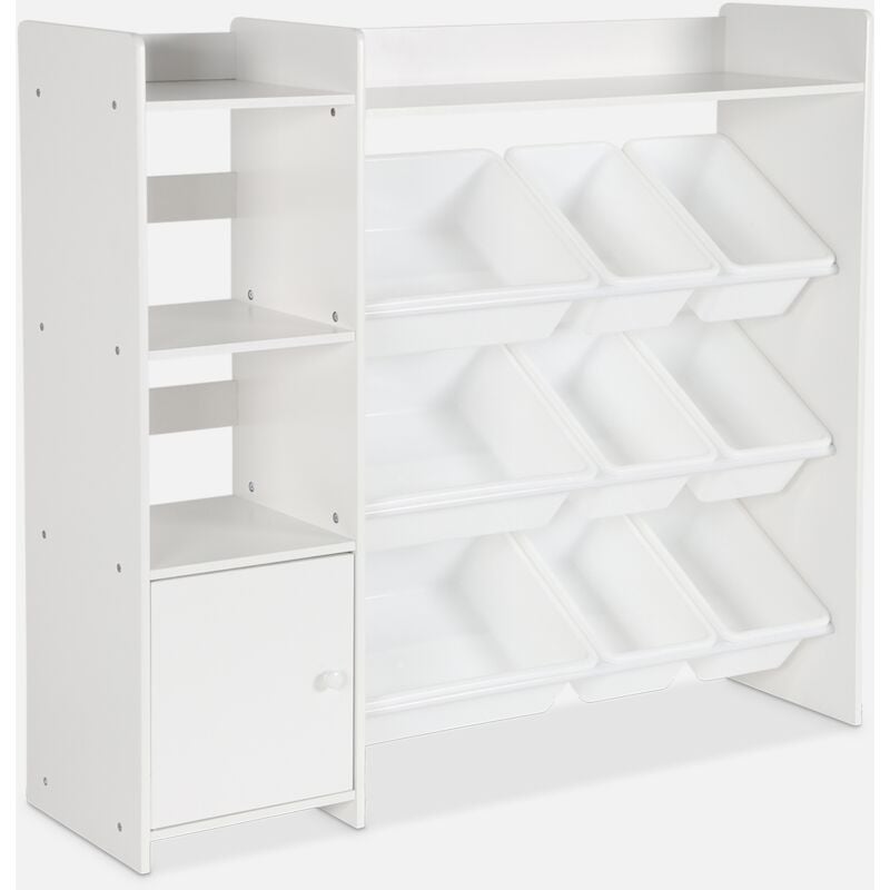 foto del prodotto sweeek contenitore per bambini con 9 contenitori, 4 ripiani, 1 anta