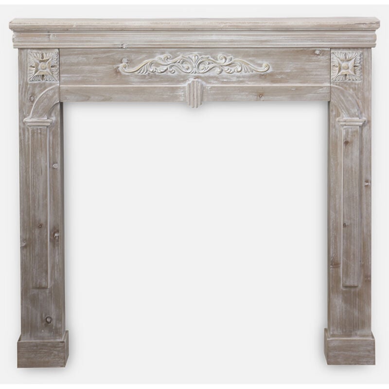 foto del prodotto sweeek cornice per caminetto effetto legno