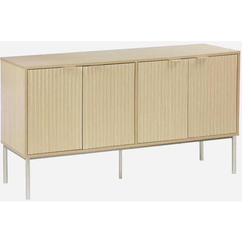 foto del prodotto sweeek credenza effetto legno e metallo, 140cm