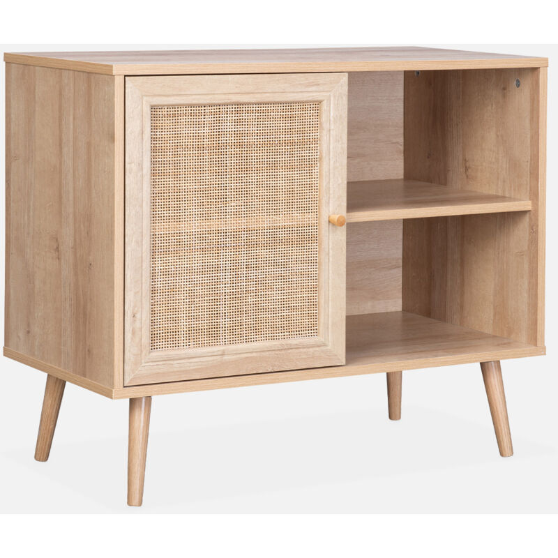 foto del prodotto sweeek credenza in cannage, 1 anta, 80cm