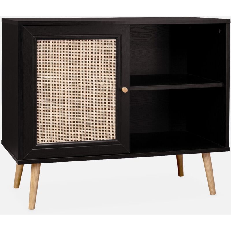 foto del prodotto sweeek credenza in cannage, 1 anta, 80cm