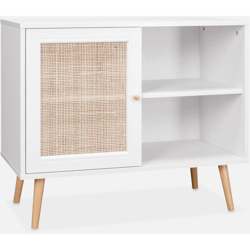 foto del prodotto sweeek credenza in cannage, 1 anta, 80cm