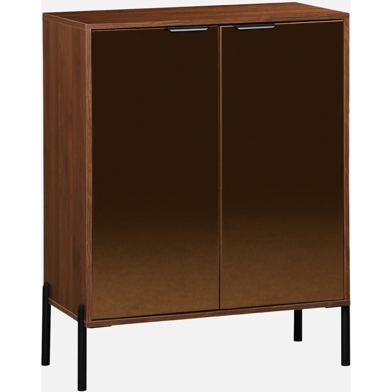 foto del prodotto sweeek credenza vintage effetto legno di noce, 83cm