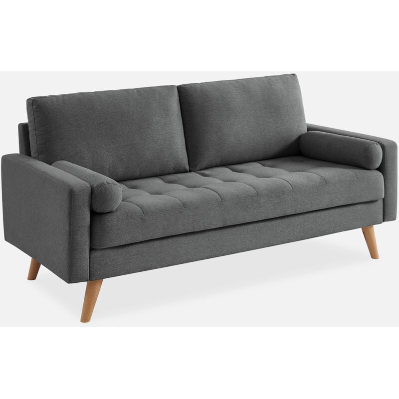 foto del prodotto sweeek divano a 3 posti, gambe in legno