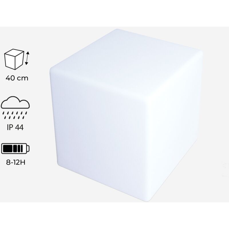 foto del prodotto sweeek lampada a cubo led colore bianco con batteria ricaricabile