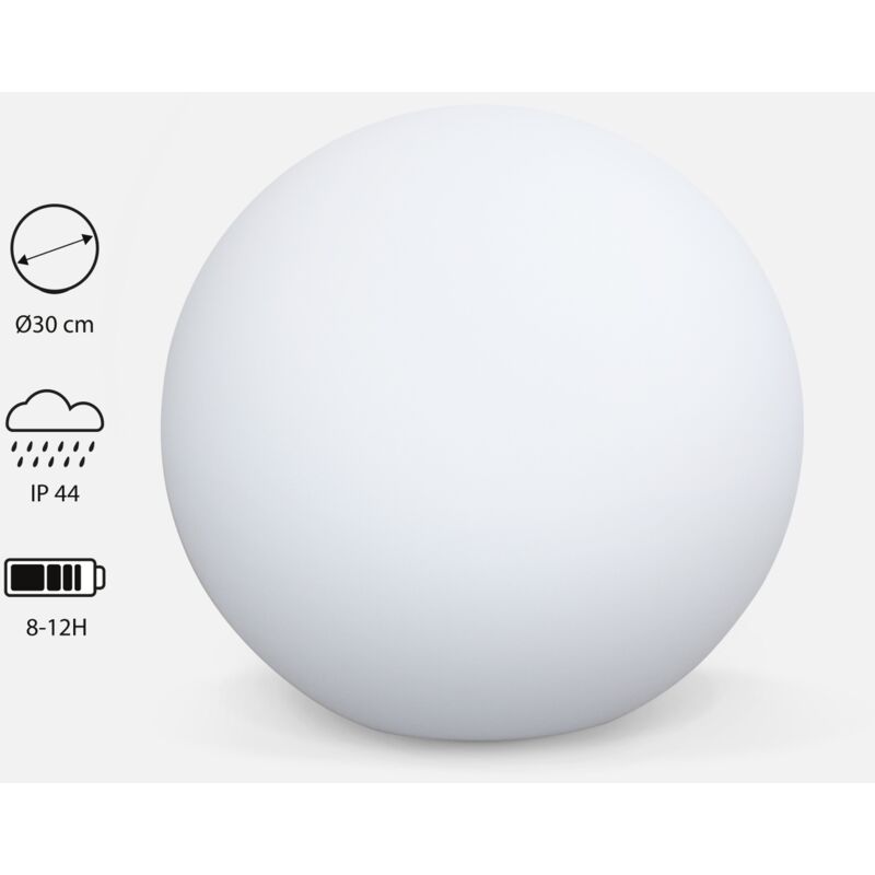 foto del prodotto sweeek lampada a sfera led luce bianca con batteria ricaricabile
