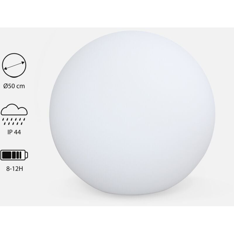 foto del prodotto sweeek lampada a sfera led luce bianca con batteria ricaricabile