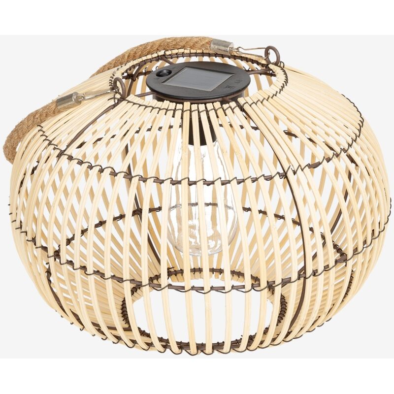 foto del prodotto sweeek lampada solare led in rattan, 31.5cm