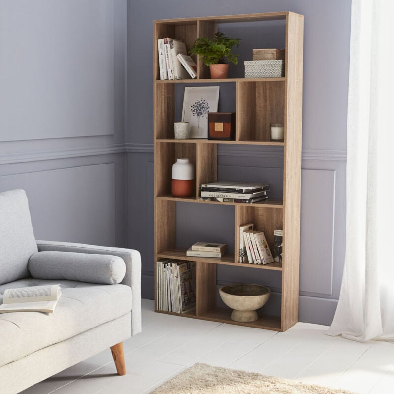 foto del prodotto sweeek libreria a 5 ripiani con 10 vani