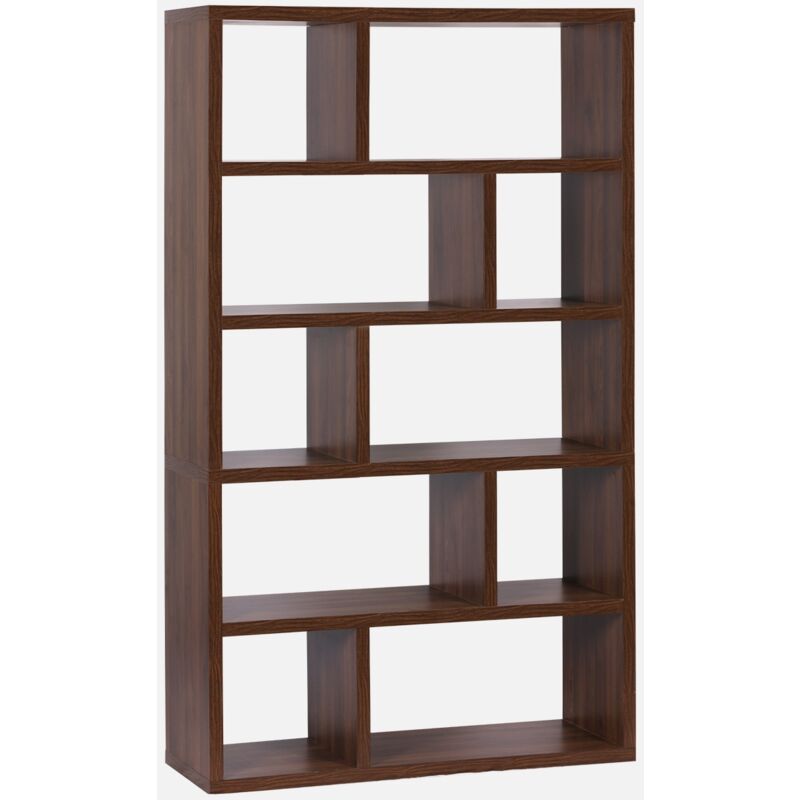 foto del prodotto sweeek libreria asimmetrica a 5 livelli con 10 scomparti