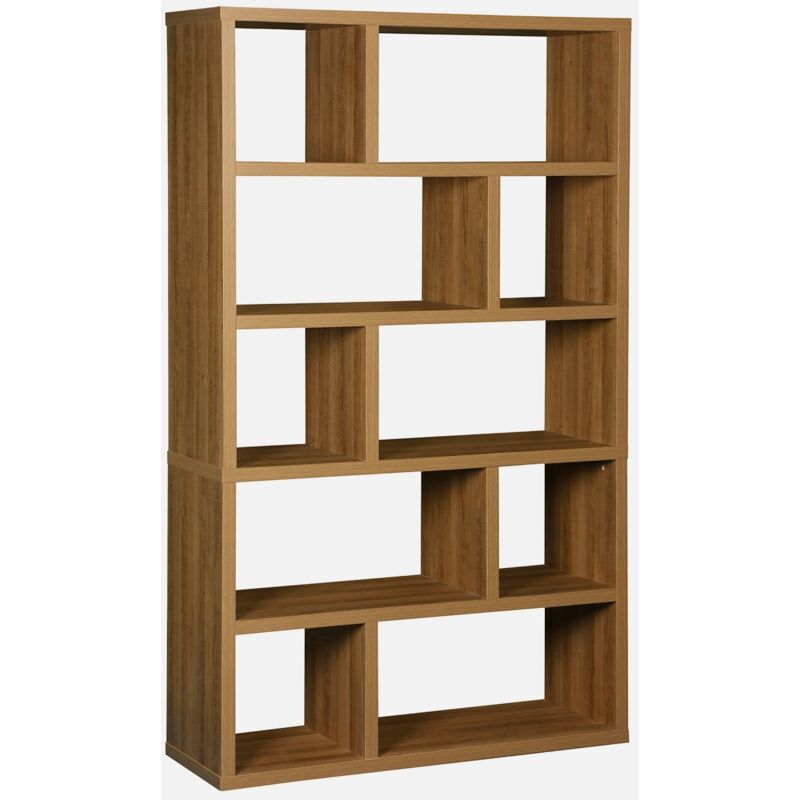 foto del prodotto sweeek libreria asimmetrica a 5 livelli con 10 scomparti