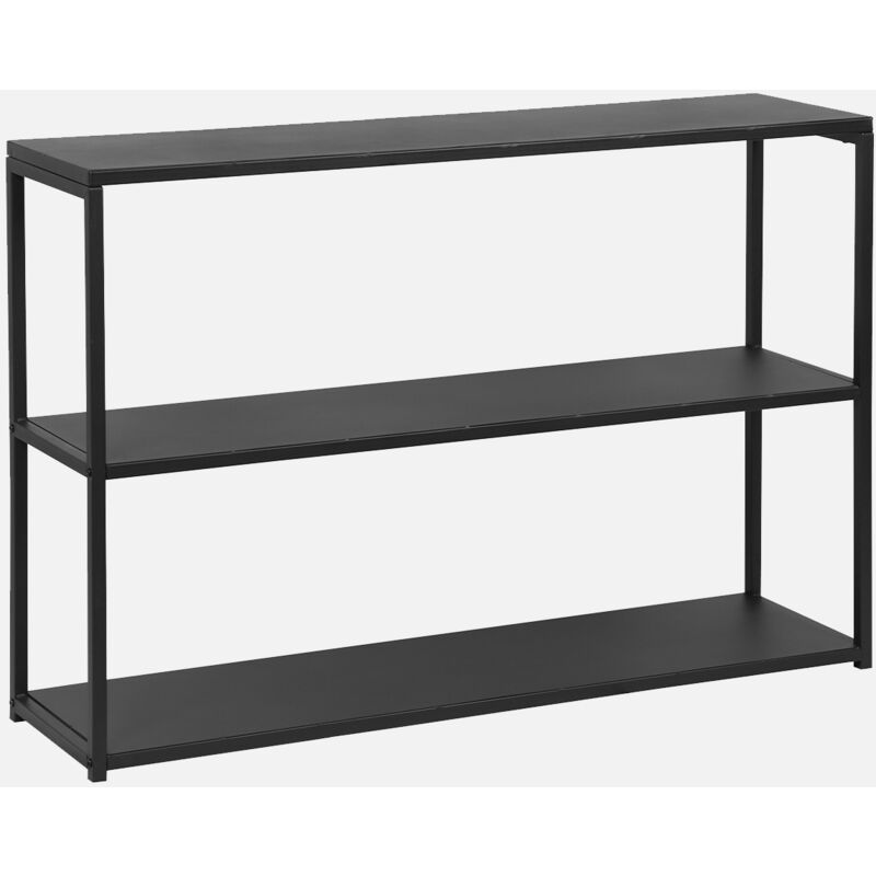 foto del prodotto sweeek libreria industriale in metallo nero, 120cm