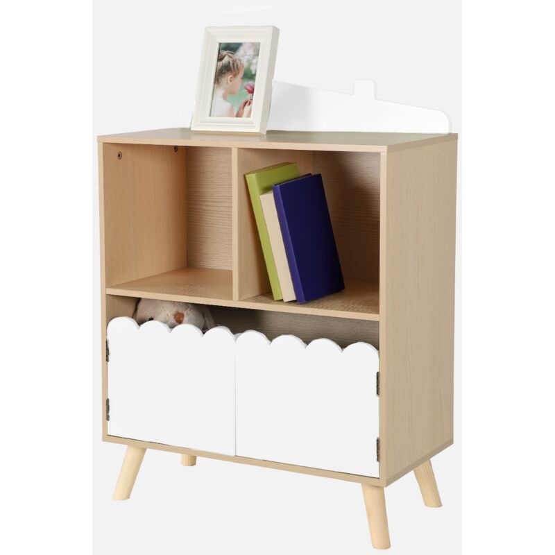 foto del prodotto sweeek libreria per bambini a 2 ripiani e 2 ante