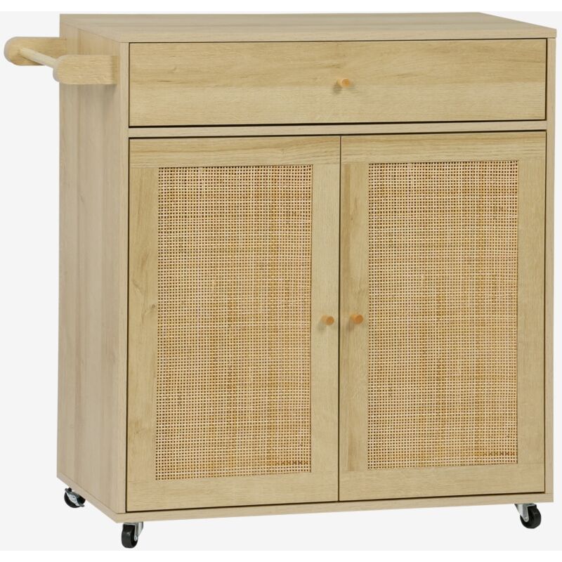 foto del prodotto sweeek mobile da cucina decorato in legno con 1 maniglia, 1 cassetto e 2 porte