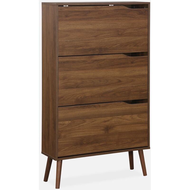 foto del prodotto sweeek mobile per scarpe decorazione legno 3 cassetti