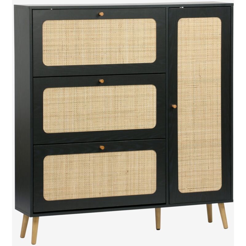 foto del prodotto sweeek mobile porta scarpe con intreccio 3 cassetti
