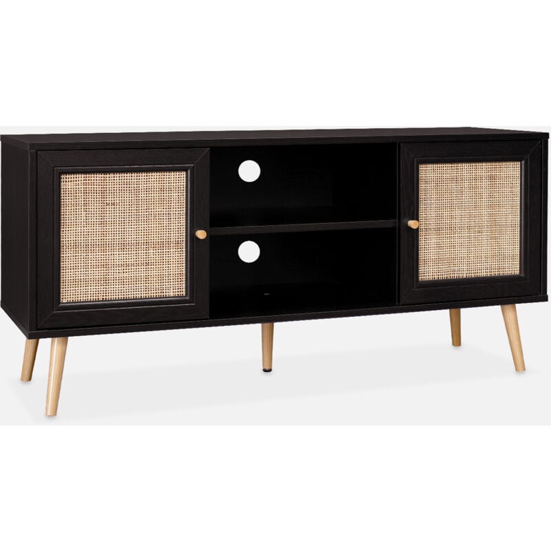 foto del prodotto sweeek mobile tv in cannage 2 livelli, 120cm