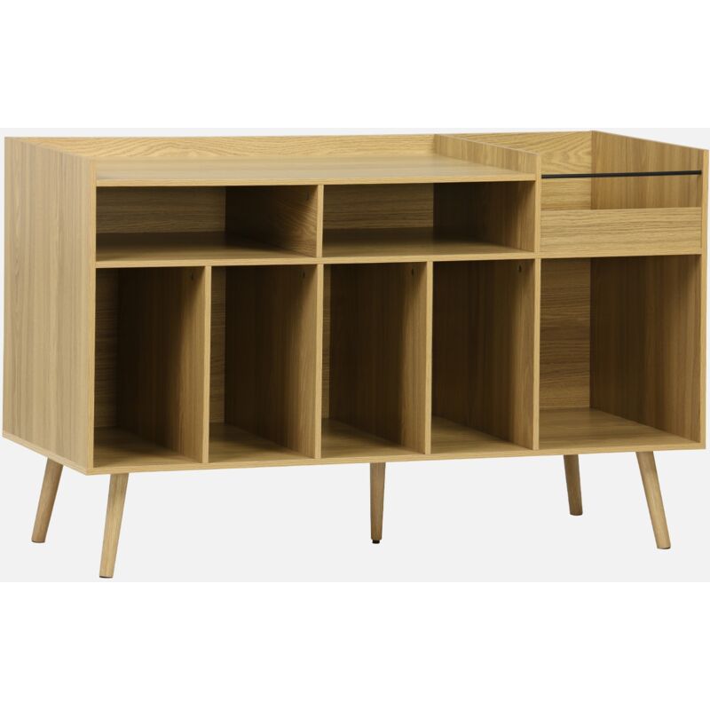 foto del prodotto sweeek mobile vinile xl vintage decorativo in legno, 130cm