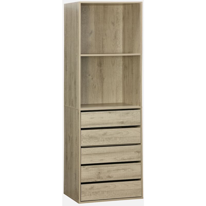 foto del prodotto sweeek modulo armadio con 5 cassetti e 2 ripiani