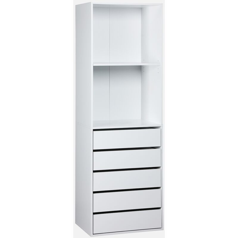 foto del prodotto sweeek modulo armadio con 5 cassetti e 2 ripiani