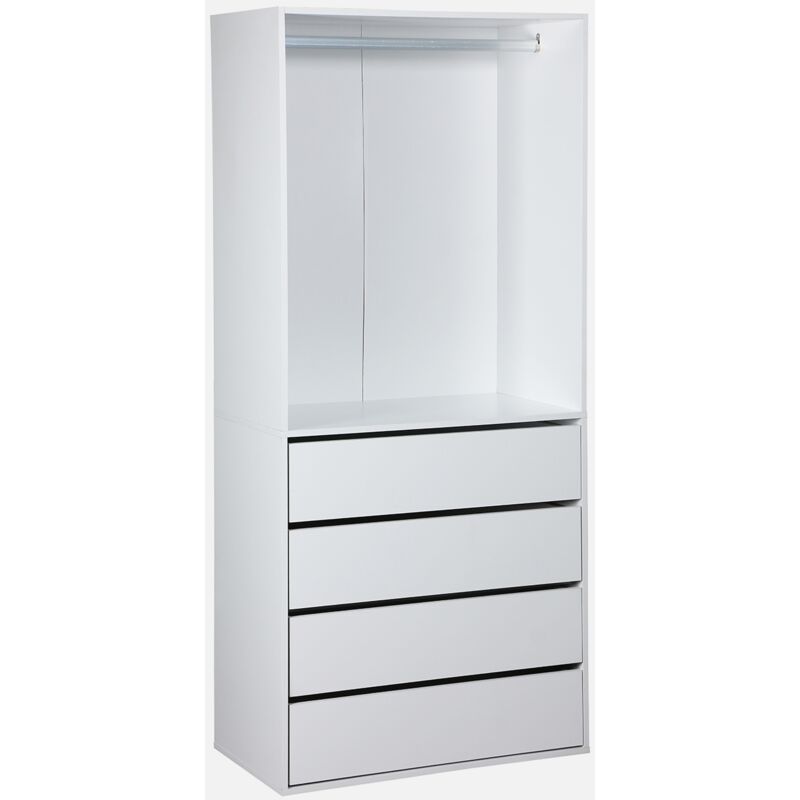 foto del prodotto sweeek modulo guardaroba con 4 cassetti e 1 spazio per appendersi