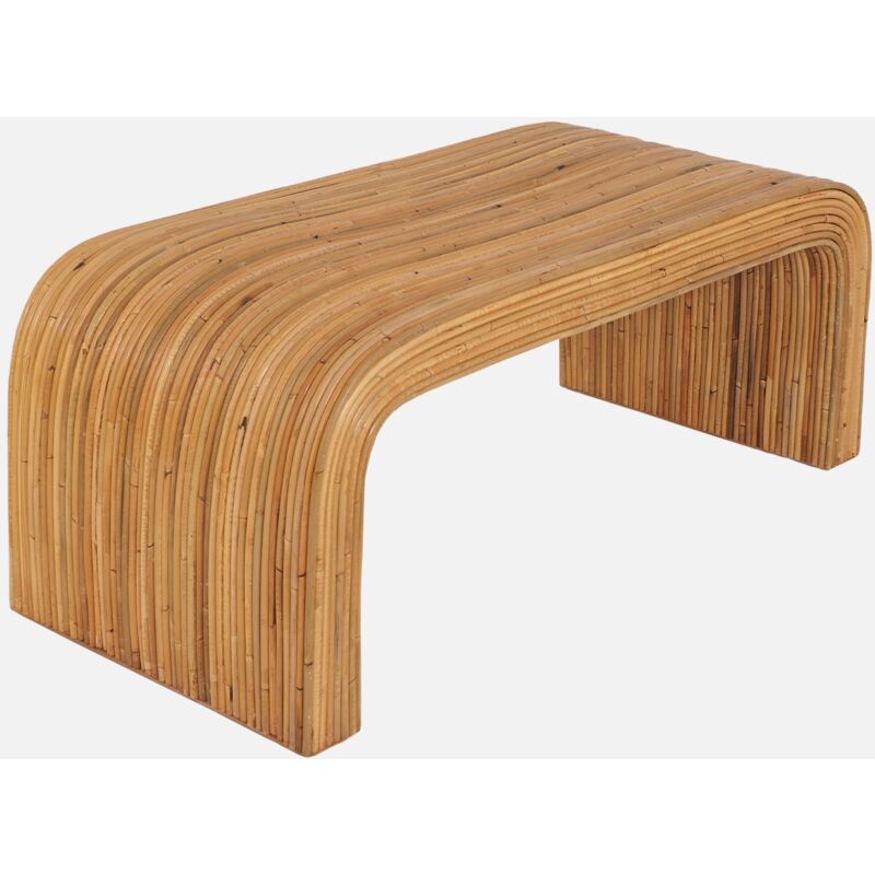 foto del prodotto sweeek panca, fine letto in rattan naturale, 100cm