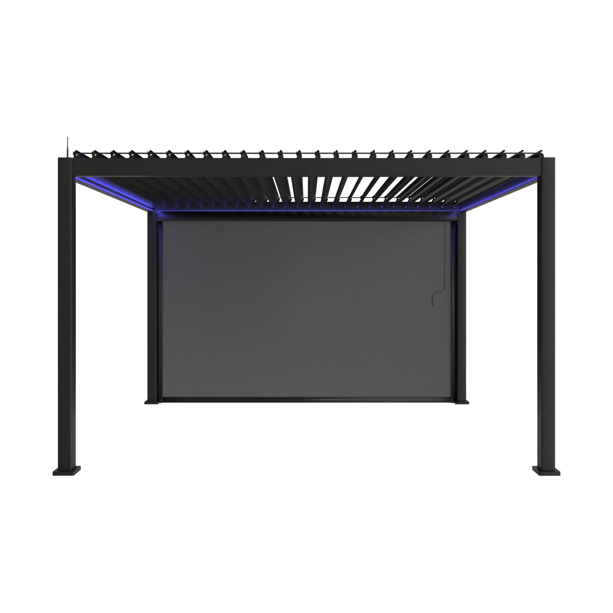 foto del prodotto sweeek pergola 3x4m elettrica in alluminio led tende 4m