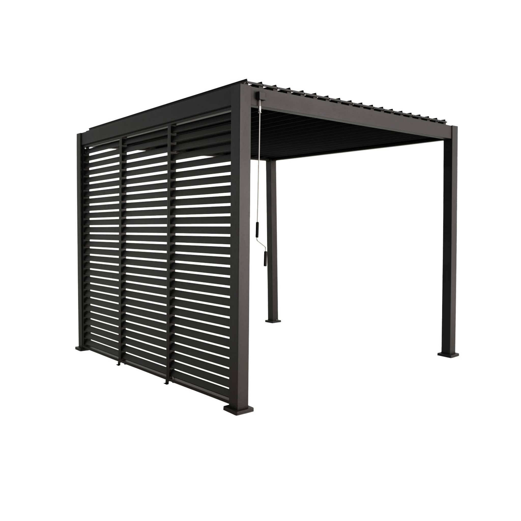 foto del prodotto sweeek pergola bioclimatica 3x3m in alluminio con lamelle orientabili v2 3 persiane