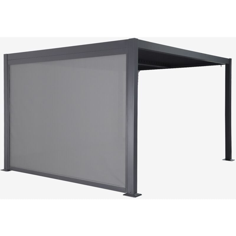 foto del prodotto sweeek pergola bioclimatica 3x3m in alluminio e acciaio tenda 3m